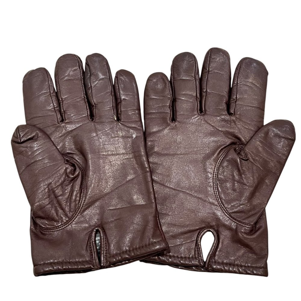 Mens XL Gates Brown Leather Gloves With Cashmere Lining